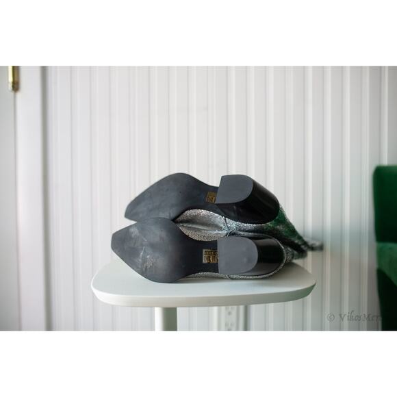 Free People Jeffrey Campbell Dagget Western Boot 37.5 SILVER CRACKLE NEW - Picture 4 of 4